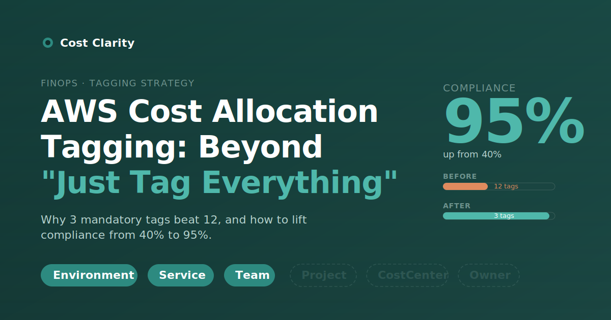 AWS Cost Allocation Tagging: Beyond "Just Tag Everything"